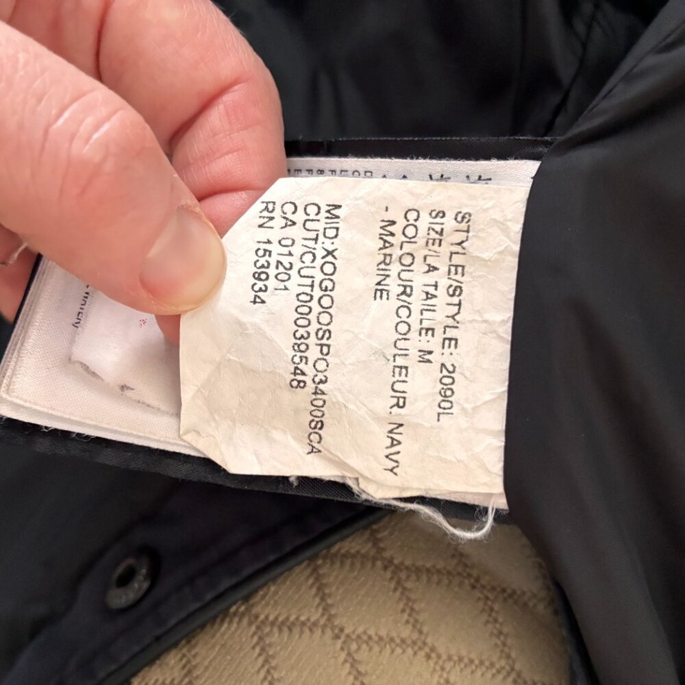 CANADA GOOSE Women Lorette Down Parka 2090L Navy Marine Size M - Picture 7 of 7